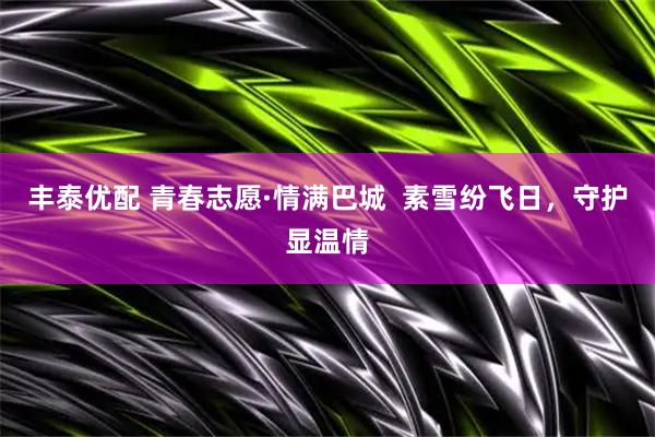 丰泰优配 青春志愿·情满巴城  素雪纷飞日，守护显温情