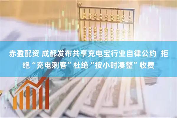 赤盈配资 成都发布共享充电宝行业自律公约  拒绝“充电刺客”杜绝“按小时凑整”收费